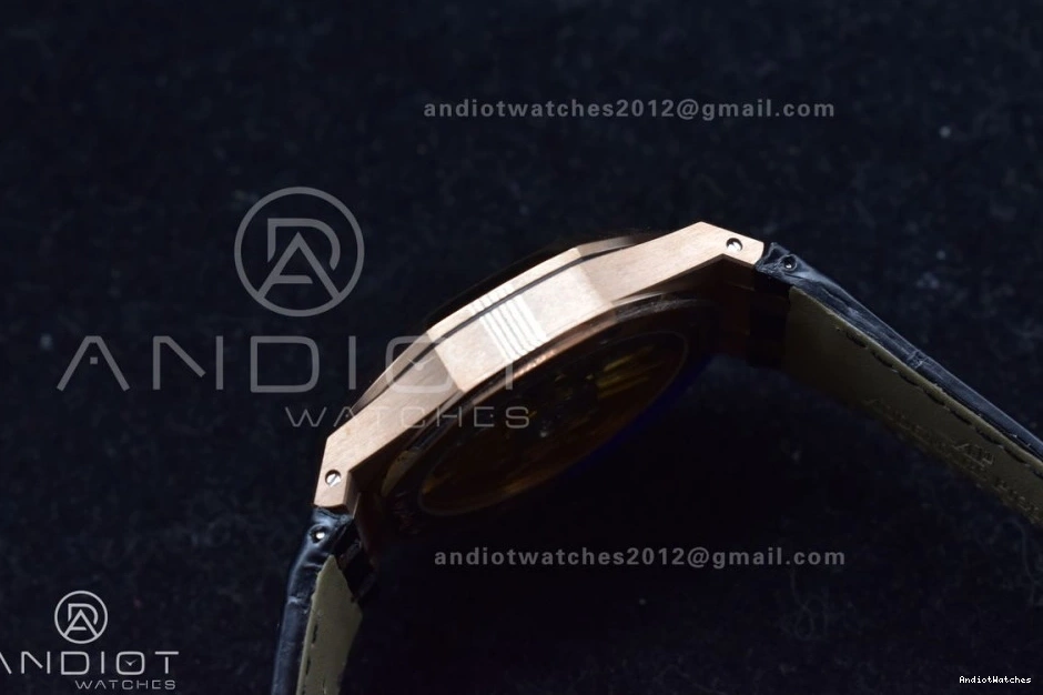 Super APSF Edition 1:1 RG 15400 41mm Oak Black Royal on Clone 1042 SA3120 Leather WaterResistant Black V Strap Textured Best Dial 0317